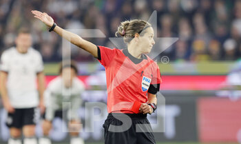 2021-11-11 - Referee's Ivana Martincic during the FIFA World Cup 2022, Qualifiers Group J football match between Germany and Liechtenstein on November 11, 2021 at Volkswagen Arena in Wolfsburg, Germany - FIFA WORLD CUP 2022, QUALIFIERS GROUP J - GERMANY VS LIECHTENSTEIN - FIFA WORLD CUP - SOCCER