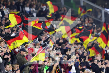 2021-11-11 - Fans of Germany during the FIFA World Cup 2022, Qualifiers Group J football match between Germany and Liechtenstein on November 11, 2021 at Volkswagen Arena in Wolfsburg, Germany - FIFA WORLD CUP 2022, QUALIFIERS GROUP J - GERMANY VS LIECHTENSTEIN - FIFA WORLD CUP - SOCCER