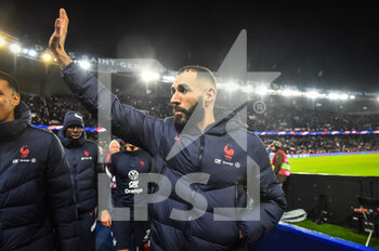 2021-11-13 - Karim BENZEMA of France during the FIFA World Cup 2022, Qualifiers Group D football match between France and Kazakhstan on November 13, 2021 at Parc des Princes stadium in Paris, France - FIFA WORLD CUP 2022, QUALIFIERS GROUP D - FRANCE VS KAZAKHSTAN - FIFA WORLD CUP - SOCCER