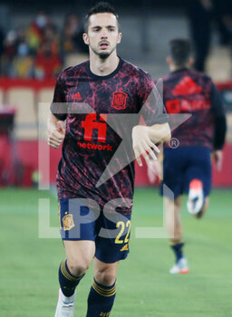 2021-11-14 - Pablo Sarabia of Spain warms up during the FIFA World Cup 2022, Qualifiers Group B football match between Spain and Sweden on November 14, 2021 at La Cartuja stadium in Sevilla, Spain - FIFA WORLD CUP 2022, QUALIFIERS GROUP B - SPAIN VS SWEDEN - FIFA WORLD CUP - SOCCER