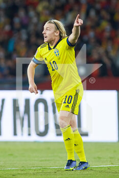 2021-11-14 - Emil Forsberg of Sweden during the FIFA World Cup 2022, Qualifiers Group B football match between Spain and Sweden on November 14, 2021 at La Cartuja stadium in Sevilla, Spain - FIFA WORLD CUP 2022, QUALIFIERS GROUP B - SPAIN VS SWEDEN - FIFA WORLD CUP - SOCCER