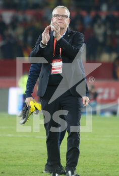 2021-11-14 - Coach Janne Andersson of Sweden during the FIFA World Cup 2022, Qualifiers Group B football match between Spain and Sweden on November 14, 2021 at La Cartuja stadium in Sevilla, Spain - FIFA WORLD CUP 2022, QUALIFIERS GROUP B - SPAIN VS SWEDEN - FIFA WORLD CUP - SOCCER