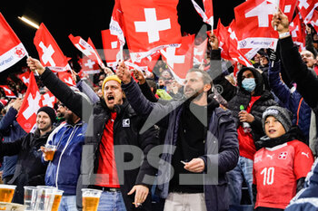 15/11/2021 - 15.11.2021, Luzern, Swissporarena, WM-Qualification: Switzerland - Bulgaria, Fans celebrates victory against Bulgaria - FIFA WORLD CUP QUALIFICATION: SWITZERLAND VS BULGARIA - FIFA MONDIALI - CALCIO