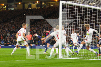 2021-11-15 - John Soutter (5) of Scotland scores a goal 1-0 during the FIFA World Cup 2022, Qualifiers Group F football match between Scotland and Denmark on November 15, 2021 at Hampden Park stadium in Glasgow, Scotland - FIFA WORLD CUP 2022, QUALIFIERS GROUP F - SCOTLAND VS DENMARK - FIFA WORLD CUP - SOCCER