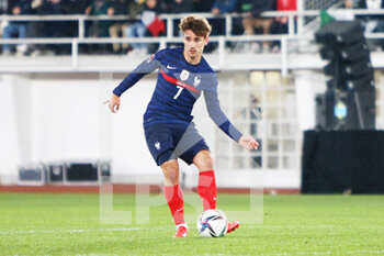 2021-11-16 - Antoine Griezmann of France during the FIFA World Cup 2022, Qualifiers Group D football match between Finland and France on November 16, 2021 at Olympiastadion in Helsinki, Finland - FIFA WORLD CUP 2022, QUALIFIERS GROUP D - FINLAND VS FRANCE - FIFA WORLD CUP - SOCCER