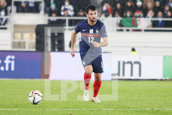 2021-11-16 - Leo Dubois of France during the FIFA World Cup 2022, Qualifiers Group D football match between Finland and France on November 16, 2021 at Olympiastadion in Helsinki, Finland - FIFA WORLD CUP 2022, QUALIFIERS GROUP D - FINLAND VS FRANCE - FIFA WORLD CUP - SOCCER