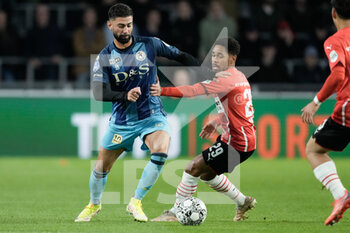 2021-10-03 - Mohammed Osman of Sparta Rotterdam, Philipp Mwene of PSV during the Netherlands championship, Eredivisie football match between PSV and Sparta Rotterdam on October 3, 2021 at Philips Stadion in Eindhoven, Netherlands - PSV VS SPARTA ROTTERDAM - NETHERLANDS EREDIVISIE - SOCCER