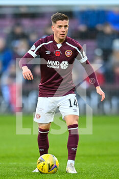 2021-11-06 - Cameron Devlin of Heart of Midlothian during the Scottish championship, Premiership football match between Heart of Midlothian and Dundee United on November 6, 2021 at Tynecastle Park in Edinburgh, Scotland - HEART OF MIDLOTHIAN VS DUNDEE UNITED - SCOTTISH PREMIERSHIP - SOCCER