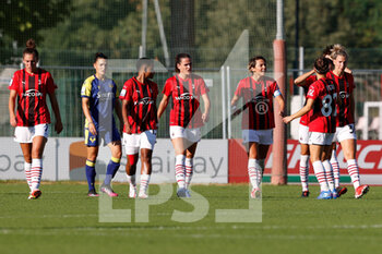 2021-08-29 - Valentina Giacinti (AC Milan) esulta dopo aver segnato il gol del vantaggio - AC MILAN VS HELLAS VERONA WOMEN - ITALIAN SERIE A WOMEN - SOCCER