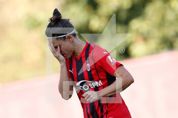 2021-08-29 - Veronica Boquete (AC Milan) esulta dopo aver segnato un gol - AC MILAN VS HELLAS VERONA WOMEN - ITALIAN SERIE A WOMEN - SOCCER