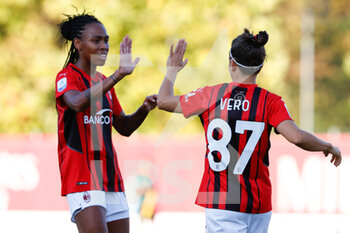 2021-08-29 - Veronica Boquete (AC Milan) esulta dopo aver segnato un gol - AC MILAN VS HELLAS VERONA WOMEN - ITALIAN SERIE A WOMEN - SOCCER