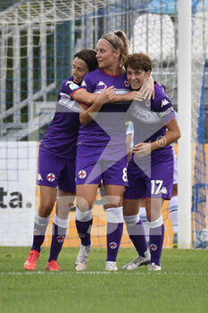 2021-09-26 - Karin Lundin, Daniela Sabatino and Margherita Monnecchi during the Serie A match between SS Lazio and ACF Fiorentina Femminile at the stadio Mirko Fersini on September 26, 2021 in Formello, Rome, Italy. - LAZIO WOMEN VS ACF FIORENTINA - ITALIAN SERIE A WOMEN - SOCCER