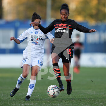 2021-11-07 - Lindsey Thomas (AC Milan) and Aurora De Rita (Empoli Ladies) in action - AC MILAN VS EMPOLI LADIES - ITALIAN SERIE A WOMEN - SOCCER