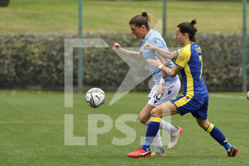 2021-12-04 - Adriana Martín Santamaria of S.S. Lazio Women and Rossella Sardu of Hellas Verona during the 10th day of the Serie A Championship between S.S. Lazio Women and Hellas Verona Women at the stadio Mirko Fersini on 4th of December, 2021 in Formello, Italy. - LAZIO WOMEN VS HELLAS VERONA WOMEN - ITALIAN SERIE A WOMEN - SOCCER