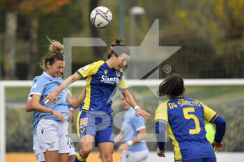 2021-12-04 - Rossella Sardu of Hellas Verona and Camilla Labate of S.S. Lazio Women during the 10th day of the Serie A Championship between S.S. Lazio Women and Hellas Verona Women at the stadio Mirko Fersini on 4th of December, 2021 in Formello, Italy. - LAZIO WOMEN VS HELLAS VERONA WOMEN - ITALIAN SERIE A WOMEN - SOCCER