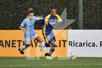 2021-12-04 - Virginia Di Giammarino of S.S. Lazio Women and Lineth Cedeno of Hellas Verona during the 10th day of the Serie A Championship between S.S. Lazio Women and Hellas Verona Women at the stadio Mirko Fersini on 4th of December, 2021 in Formello, Italy. - LAZIO WOMEN VS HELLAS VERONA WOMEN - ITALIAN SERIE A WOMEN - SOCCER