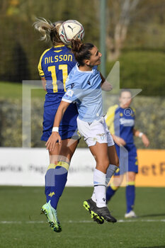 2021-12-04 - Virginia Di Giammarino of S.S. Lazio Women and Sara Nilsson of Hellas Verona during the 10th day of the Serie A Championship between S.S. Lazio Women and Hellas Verona Women at the stadio Mirko Fersini on 4th of December, 2021 in Formello, Italy. - LAZIO WOMEN VS HELLAS VERONA WOMEN - ITALIAN SERIE A WOMEN - SOCCER