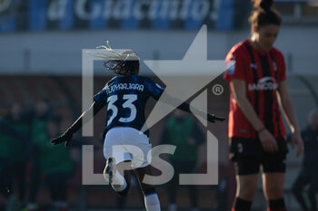 2021-12-05 - Njoya Ajara Nchout (FC Internazionale) celebrates after scoring her side’s second goal - AC MILAN VS INTER - FC INTERNAZIONALE - ITALIAN SERIE A WOMEN - SOCCER