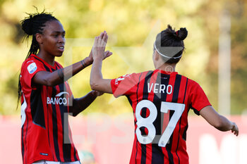 2021-08-29 - Veronica Boquete (AC Milan) celebrates after scoring a goal - AC MILAN VS HELLAS VERONA WOMEN - ITALIAN SERIE A WOMEN - SOCCER