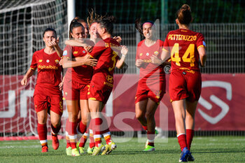 2021-09-04 - Annamaria Serturini of AS Roma Women celebrates after scoring goal 2-0 in action during the Italian Football Championship League A Women 2021/2022 match between AS Roma Women vs Napoli Femminile at the Fulvio Bernardini Sport Center - ROMA WOMEN VS NAPOLI FEMMINILE - ITALIAN SERIE A WOMEN - SOCCER