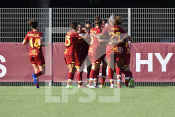 2021-09-04 - Celebrations during the Serie A match between AS ROMA and ASD NAPOLI FEMMINILE at the stadio Agostino Di Bartolomei Trigoria on September 4, 2021 in Trigoria, Italy. - ROMA WOMEN VS NAPOLI FEMMINILE - ITALIAN SERIE A WOMEN - SOCCER