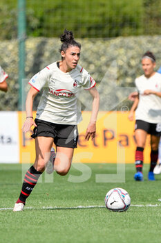 2021-09-11 - Laura Fusetti of AC Milan in action during the  Italian Football Championship League A Women 2021/2022 match between SS Lazio Women vs AC Milan at the Stadium Mirko Fersini - LAZIO WOMEN VS AC MILAN - ITALIAN SERIE A WOMEN - SOCCER