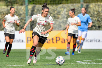 2021-09-11 - Laura Fusetti of AC Milan in action during the  Italian Football Championship League A Women 2021/2022 match between SS Lazio Women vs AC Milan at the Stadium Mirko Fersini - LAZIO WOMEN VS AC MILAN - ITALIAN SERIE A WOMEN - SOCCER