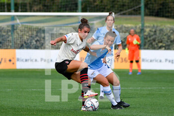 2021-09-11 - Valentina Bergamaschi of AC Milan and Margot Gambarotta of SS Lazio Women in action during the  Italian Football Championship League A Women 2021/2022 match between SS Lazio Women vs AC Milan at the Stadium Mirko Fersini - LAZIO WOMEN VS AC MILAN - ITALIAN SERIE A WOMEN - SOCCER