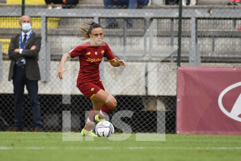 2021-10-02 - Annamaria Serturini of AS Roma Women in action during the Women Serie A match between AS Roma and Juventus at Tre Fontane Stadium on October 02, 2021 in Rome, Italy.  - ROMA WOMEN VS JUVENTUS FEMMINILE - ITALIAN SERIE A WOMEN - SOCCER