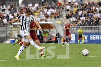 2021-10-02 - Agnese Bonfantini of Juventus Women  in action during the Women Serie A match between AS Roma and Juventus at Tre Fontane Stadium on October 02, 2021 in Rome, Italy.  - ROMA WOMEN VS JUVENTUS FEMMINILE - ITALIAN SERIE A WOMEN - SOCCER