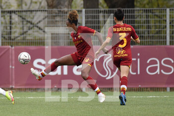 2021-10-31 - Allyson Swaby of AS Roma Women and Lucia Guglielmo of AS Roma Women during the Serie A match between A.S. Roma Women and U.S. Sassuolo Calcio at the stadio Agostino Di Bartolomei Trigoria on 31 October, 2021 in Trigoria, Italy. - AS ROMA VS US SASSUOLO - ITALIAN SERIE A WOMEN - SOCCER