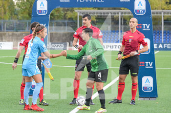 2021-11-13 - The two captains before the kick-off during the Italian Soccer Seria A Women 2021/2022 match between Napoli Femminile vs U.S. Sassuolo Women on November 13, 2021 at the Stadium Giuseppe Piccolo in Cercola Italy - NAPOLI FEMMINILE VS US SASSUOLO - ITALIAN SERIE A WOMEN - SOCCER