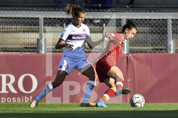 2021-11-13 - Lucia Guglielmo of AS Roma Women Federica Cafferata of ACF Fiorentina during the Serie A match between A.S. Roma Women and ACF Fiorentina Femmile at the stadio Tre Fontane on 14th of November, 2021 in Rome, Italy. - AS ROMA WOMEN VS ACF FIORENTINA - ITALIAN SERIE A WOMEN - SOCCER