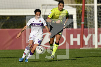 2021-11-13 - Michela Catena of ACF Fiorentina during the Serie A match between A.S. Roma Women and ACF Fiorentina Femmile at the stadio Tre Fontane on 14th of November, 2021 in Rome, Italy. - AS ROMA WOMEN VS ACF FIORENTINA - ITALIAN SERIE A WOMEN - SOCCER