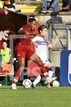 2021-11-13 - Allyson Swaby of AS Roma Women and Margherita Monnecchi of ACF Fiorentina during the Serie A match between A.S. Roma Women and ACF Fiorentina Femmile at the stadio Tre Fontane on 14th of November, 2021 in Rome, Italy. - AS ROMA WOMEN VS ACF FIORENTINA - ITALIAN SERIE A WOMEN - SOCCER