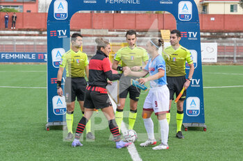 2021-11-14 - The two captains before the kick-off during the Italian Soccer Seria A Women 2021/2022 match between Pomigliano Femminile vs Milan Women on November 14, 2021 at the Stadium Ugo Gobbato in Pomigliano Italy - POMIGLIANO VS MILAN WOMEN - ITALIAN SERIE A WOMEN - SOCCER
