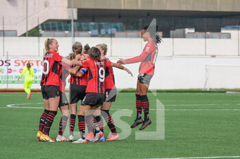 2021-11-14 - celebrates after scoring a goal during the Italian Soccer Seria A Women 2021/2022 match between Pomigliano Femminile vs Milan Women on November 14, 2021 at the Stadium Ugo Gobbato in Pomigliano Italy - POMIGLIANO VS MILAN WOMEN - ITALIAN SERIE A WOMEN - SOCCER