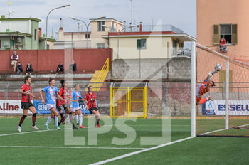 2021-11-14 - Linda Tucceri Cimini (27) AC Milan Women in the action that leads to the goal during the Italian Soccer Seria A Women 2021/2022 match between Pomigliano Femminile vs Milan Women on November 14, 2021 at the Stadium Ugo Gobbato in Pomigliano Italy - POMIGLIANO VS MILAN WOMEN - ITALIAN SERIE A WOMEN - SOCCER