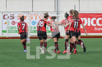 2021-11-14 - celebrates after scoring a goal during the Italian Soccer Seria A Women 2021/2022 match between Pomigliano Femminile vs Milan Women on November 14, 2021 at the Stadium Ugo Gobbato in Pomigliano Italy - POMIGLIANO VS MILAN WOMEN - ITALIAN SERIE A WOMEN - SOCCER