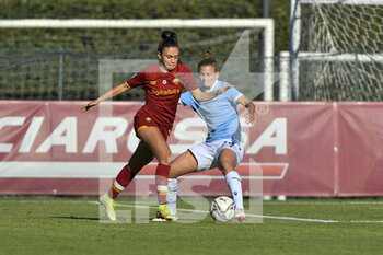2021-12-12 - Annamaria Serturini of AS Roma Women nd Francesca Pittaccio of S.S. Lazio Women during the 11th day of the Serie A Championship between A.S. Roma Women and S.S. Lazio Women at the stadio Tre Fontane on 12th of December, 2021 in Rome, Italy. - AS ROMA VS LAZIO WOMEN - ITALIAN SERIE A WOMEN - SOCCER