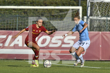 2021-12-12 - Annamaria Serturini of AS Roma Women nd Francesca Pittaccio of S.S. Lazio Women during the 11th day of the Serie A Championship between A.S. Roma Women and S.S. Lazio Women at the stadio Tre Fontane on 12th of December, 2021 in Rome, Italy. - AS ROMA VS LAZIO WOMEN - ITALIAN SERIE A WOMEN - SOCCER