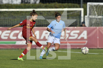 2021-12-12 - Manuela Giugliano of AS Roma Women and Antonietta Castiello of S.S. Lazio Women during the 11th day of the Serie A Championship between A.S. Roma Women and S.S. Lazio Women at the stadio Tre Fontane on 12th of December, 2021 in Rome, Italy. - AS ROMA VS LAZIO WOMEN - ITALIAN SERIE A WOMEN - SOCCER