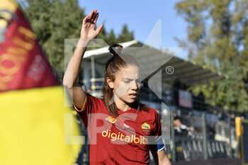 2021-12-12 - Manuela Giugliano of AS Roma Women during the 11th day of the Serie A Championship between A.S. Roma Women and S.S. Lazio Women at the stadio Tre Fontane on 12th of December, 2021 in Rome, Italy. - AS ROMA VS LAZIO WOMEN - ITALIAN SERIE A WOMEN - SOCCER