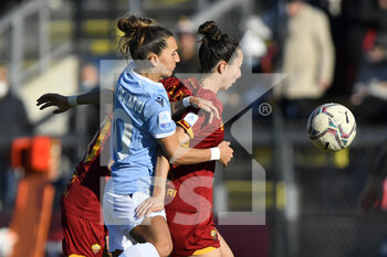 2021-12-12 - Paloma Lazaro of AS Roma Women and Virginia Di Giammarino of S.S. Lazio Women during the 11th day of the Serie A Championship between A.S. Roma Women and S.S. Lazio Women at the stadio Tre Fontane on 12th of December, 2021 in Rome, Italy. - AS ROMA VS LAZIO WOMEN - ITALIAN SERIE A WOMEN - SOCCER