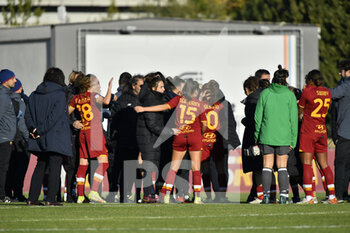 2021-12-12 - A.S. Roma Team during the 11th day of the Serie A Championship between A.S. Roma Women and S.S. Lazio Women at the stadio Tre Fontane on 12th of December, 2021 in Rome, Italy. - AS ROMA VS LAZIO WOMEN - ITALIAN SERIE A WOMEN - SOCCER