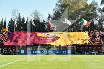 2021-12-12 - Supporters AS Roma during the Italian Football Championship League A Women 2021/2022 match between AS Roma Women vs SS Lazio Women at the Tre Fontane stadium on 12 December 2021. - AS ROMA WOMEN VS LAZIO WOMEN - ITALIAN SERIE A WOMEN - SOCCER