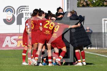 2021-12-12 - celebrates after scoring the goal 3-2 during the Italian Football Championship League A Women 2021/2022 match between AS Roma Women vs SS Lazio Women at the Tre Fontane stadium on 12 December 2021. - AS ROMA WOMEN VS LAZIO WOMEN - ITALIAN SERIE A WOMEN - SOCCER