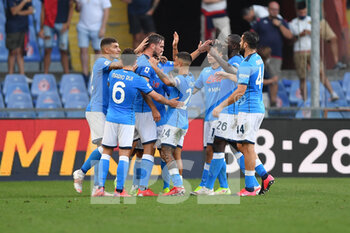 2021-08-29 - team napoli, celebrates after scoring a goal - GENOA CFC VS SSC NAPOLI - ITALIAN SERIE A - SOCCER