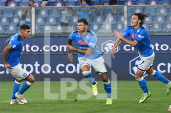 2021-08-29 - Giovanni DI Lorenzo (Napoli)
, Andrea Petagna (Napoli), Eljif Elmas (Napoli)
celebrates after scoring a goal - GENOA CFC VS SSC NAPOLI - ITALIAN SERIE A - SOCCER
