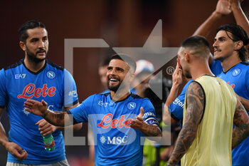 2021-08-29 - team Napoli, celebrates after scoring a match - GENOA CFC VS SSC NAPOLI - ITALIAN SERIE A - SOCCER